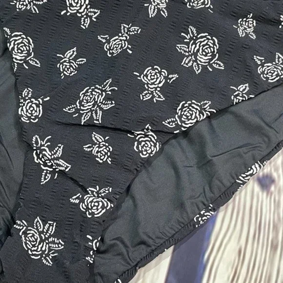 POLO RL Black White Floral Stencil Bikini Set L - Picture 8 of 16